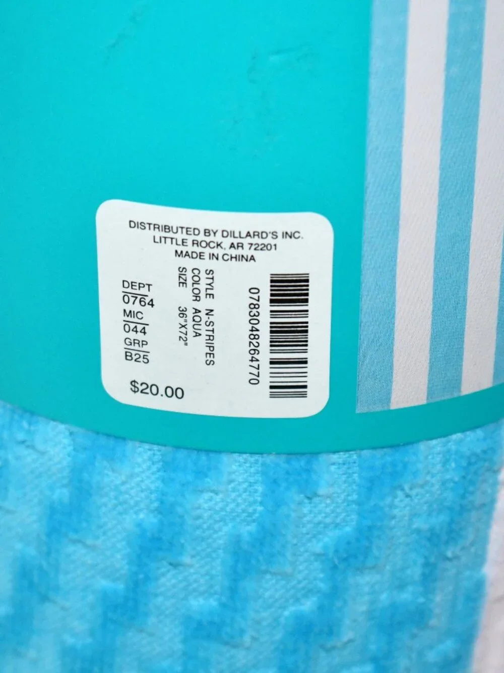 Noble Excellence Summer Shop Beach Towels Set of 2 Blue Stripe & Light Pink Stri
